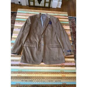 NEW Saddlebred Jacket Mens 42L Brown Tan Corduroy Blazer Sport Coat Classic